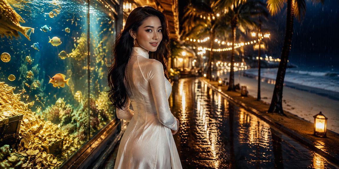Phú Quốc với hình ảnh VIP và trang phục áo dài truyền thống trong lễ hội cá cược
